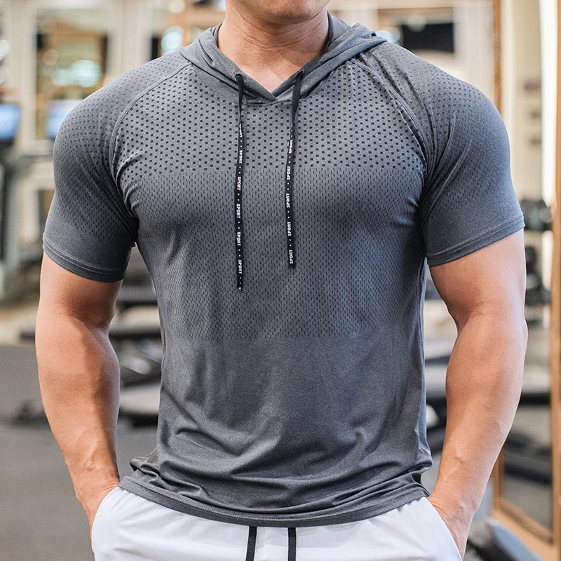 Men's Quick Dry Hooded Training Tee