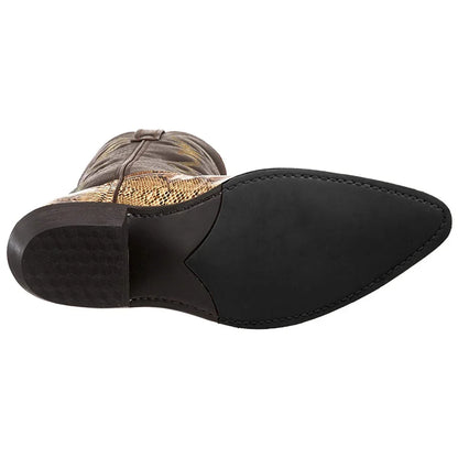 Unique Footwear: Golden Head Snake Skin Boots