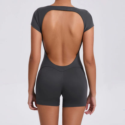 Breathable Yoga Jumpsuit with Hip Lifting Design