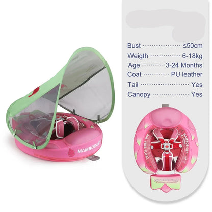Float 2 Canopy & Chest Support for Safe & Fun Baby Swimming