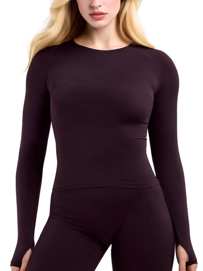 Seamless Long Sleeve Fitness & Yoga Top for Women
