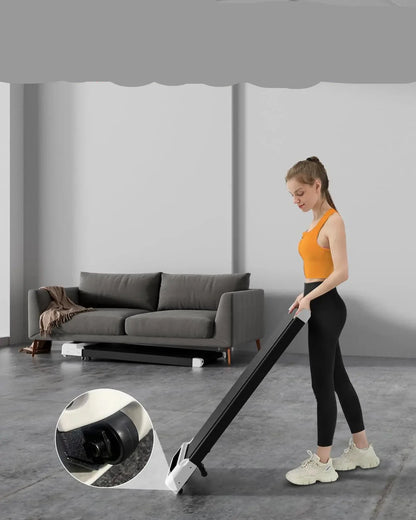 Walk Jog or Run Anywhere: 2-in-1 Folding Treadmill