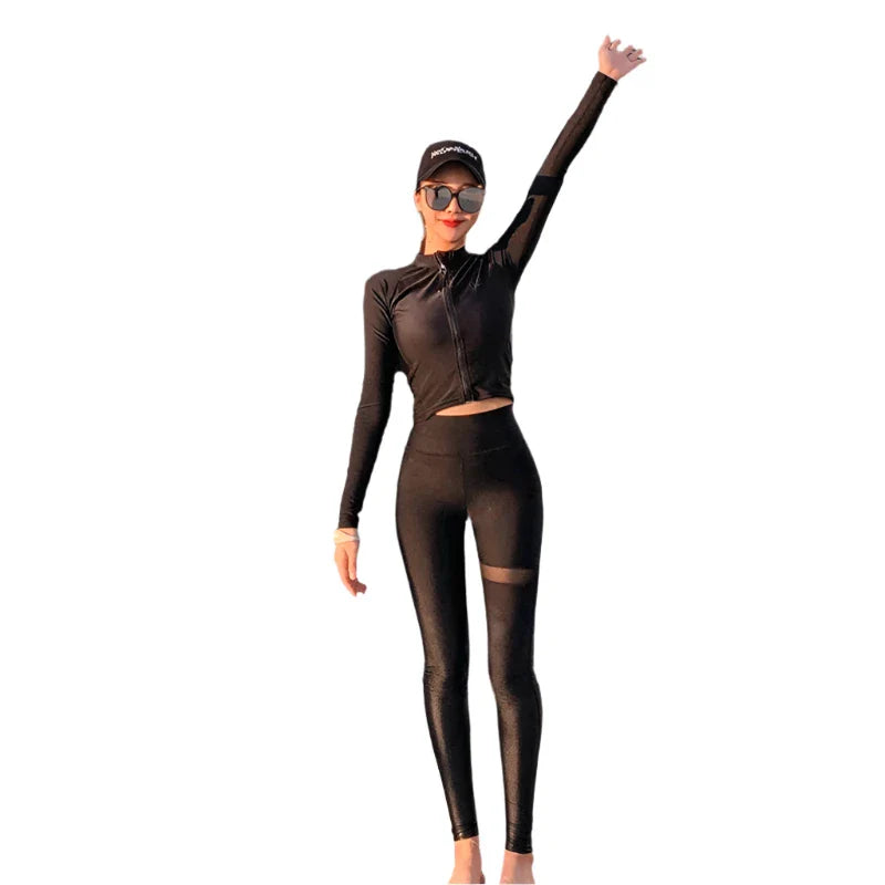 Long Sleeve Swimwear with Sun Protection