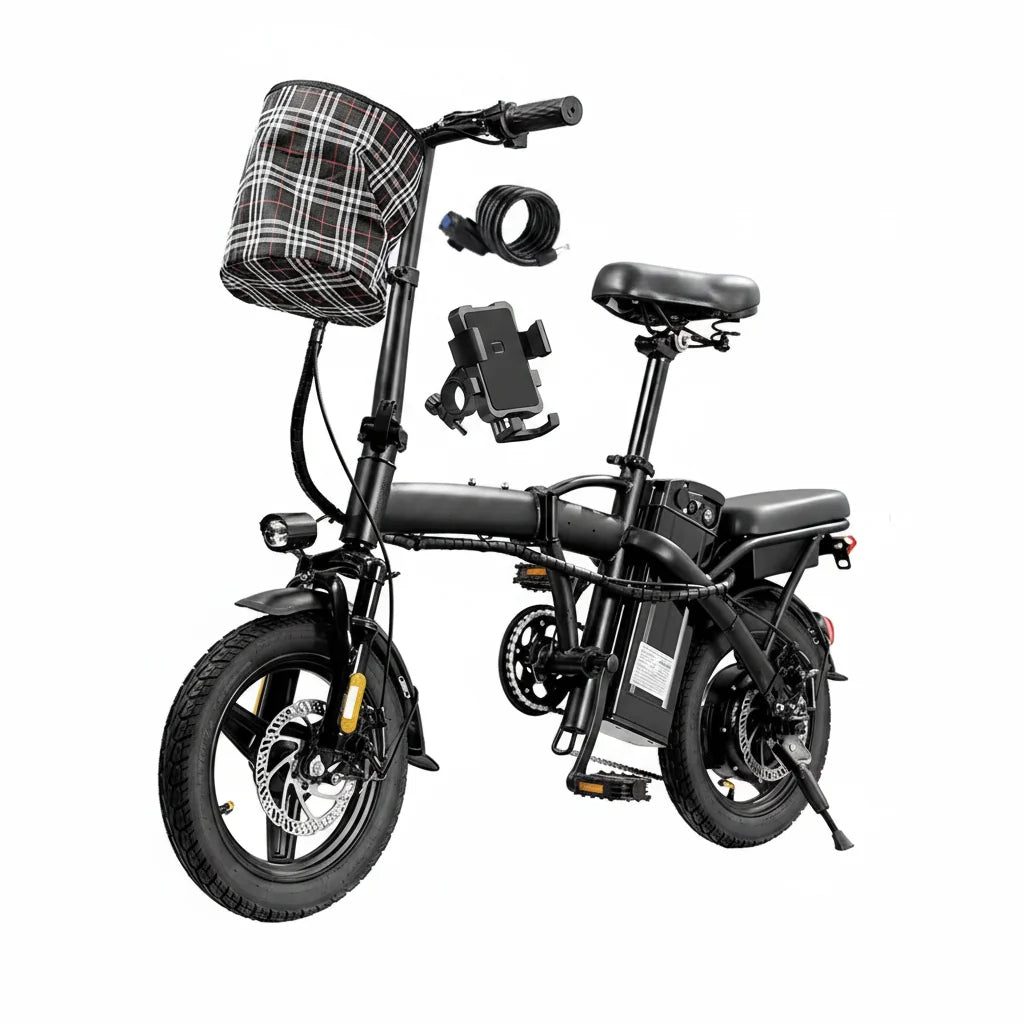 Adult Folding Electric Bike: High-Range & Removable Battery