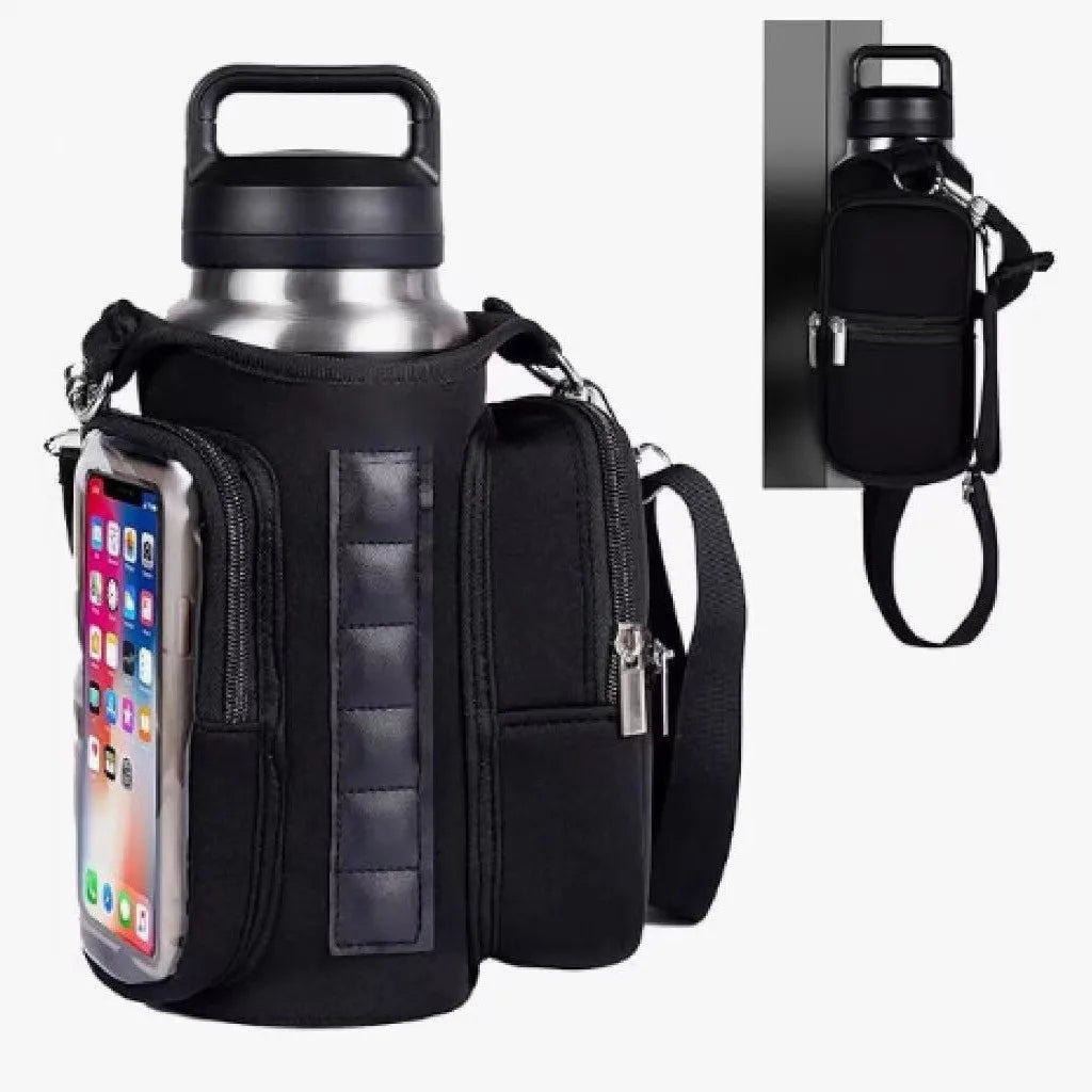 Magnetic Gym Water Bottle Holder for Phone & Keys