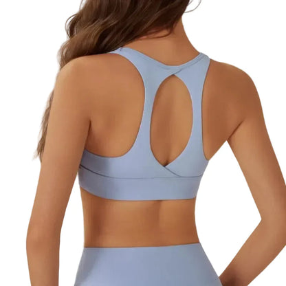 High-Support Push-Up Halter Yoga Bra Top