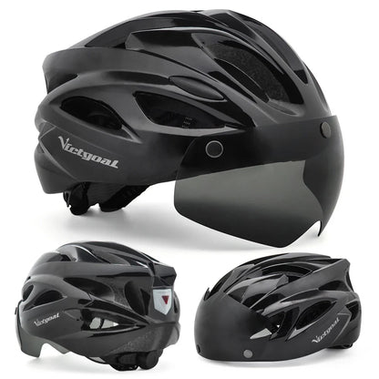 Helmet with Magnetic Goggles and Sun Visor