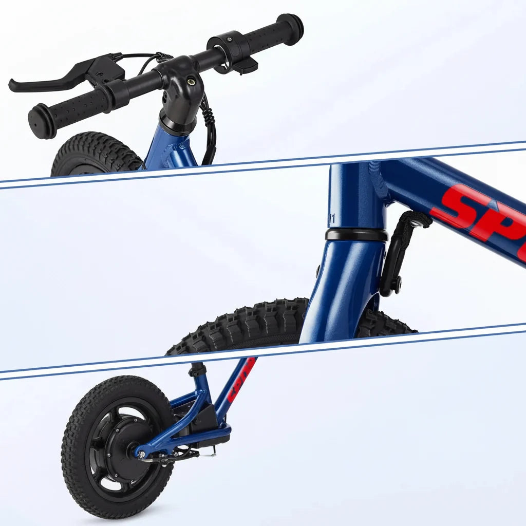 Kids Electric Balance Bike with Air Tires & Speed Modes