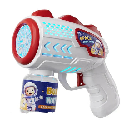 Bubble Blast Extravaganza  Kids' Electric Bubble Gun with LED Lights