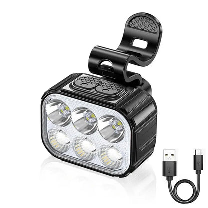 Bike Light Front Lamp USB Rechargeable T6 LED 1100m