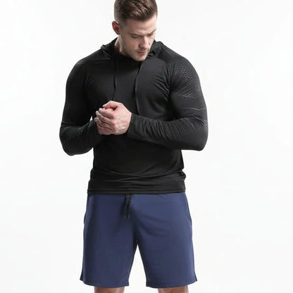 Men's Quick Dry Outdoor Sports Hoodies Activewear Running Tops