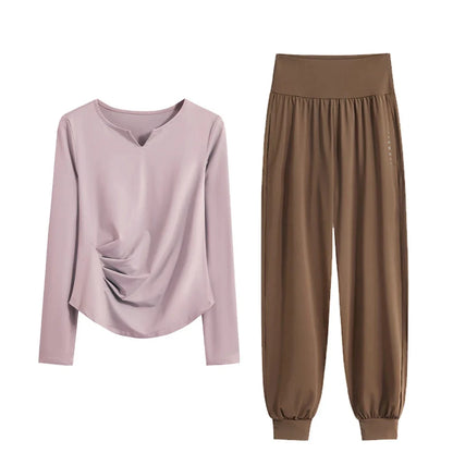 Women’s 2-Piece Autumn Yoga & Quick-Dry Running Sportswear Set