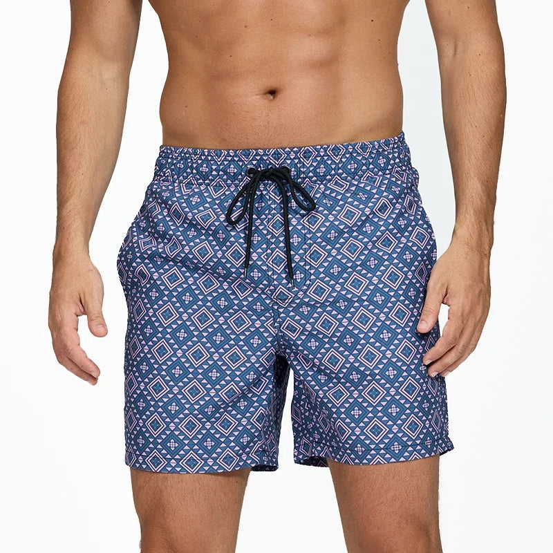 Men's Summer Print Beach Shorts: Swim, Surf & Workout Trunks