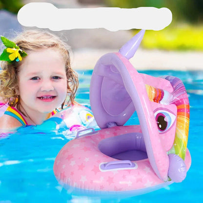 Safe and Sunny Inflatable Baby Swim Seat with Sunshade