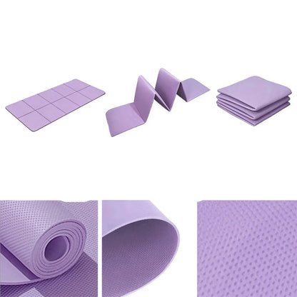 4mm Foldable Yoga Mat Ideal for Yoga Pilates and Floor Workouts