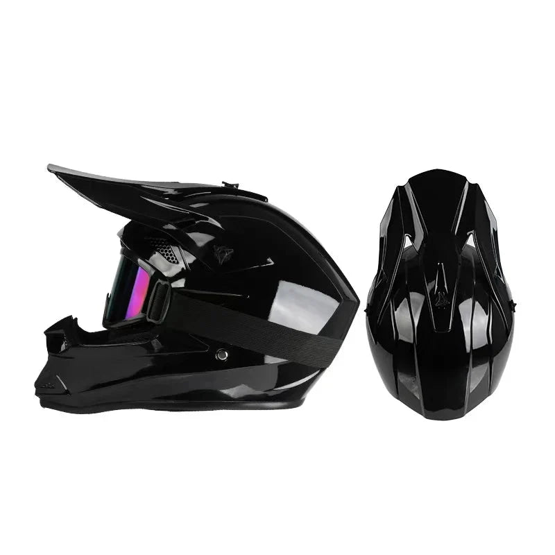 Full Face Off-Road Motorcycle Helmet with Goggles