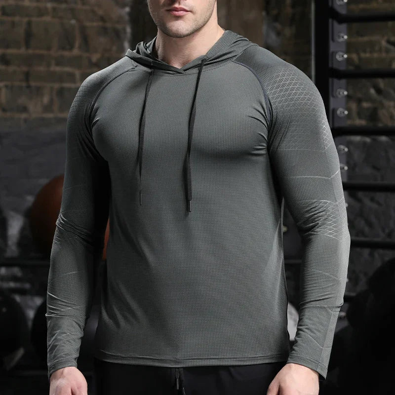 Men's Quick Dry Outdoor Sports Hoodies Activewear Running Tops