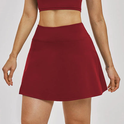 High-Waist Athletic Breathable Skirt for Yoga & Tennis