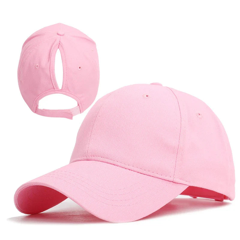 Baseball Cap with Ponytail Slot