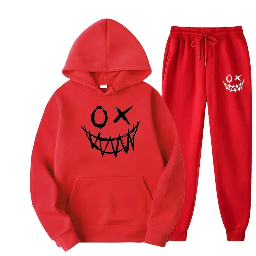 Men's 2-Piece Winter Casual Sweatsuit Fleece Hoodie & Joggers Set