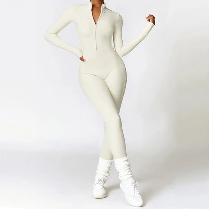 Elevate Your Workout  Long Sleeve Yoga Jumpsuit