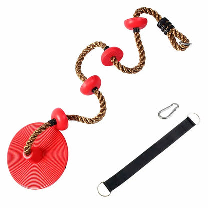 Outdoor Adventure: Swing Set with Climbing Rope for Kids