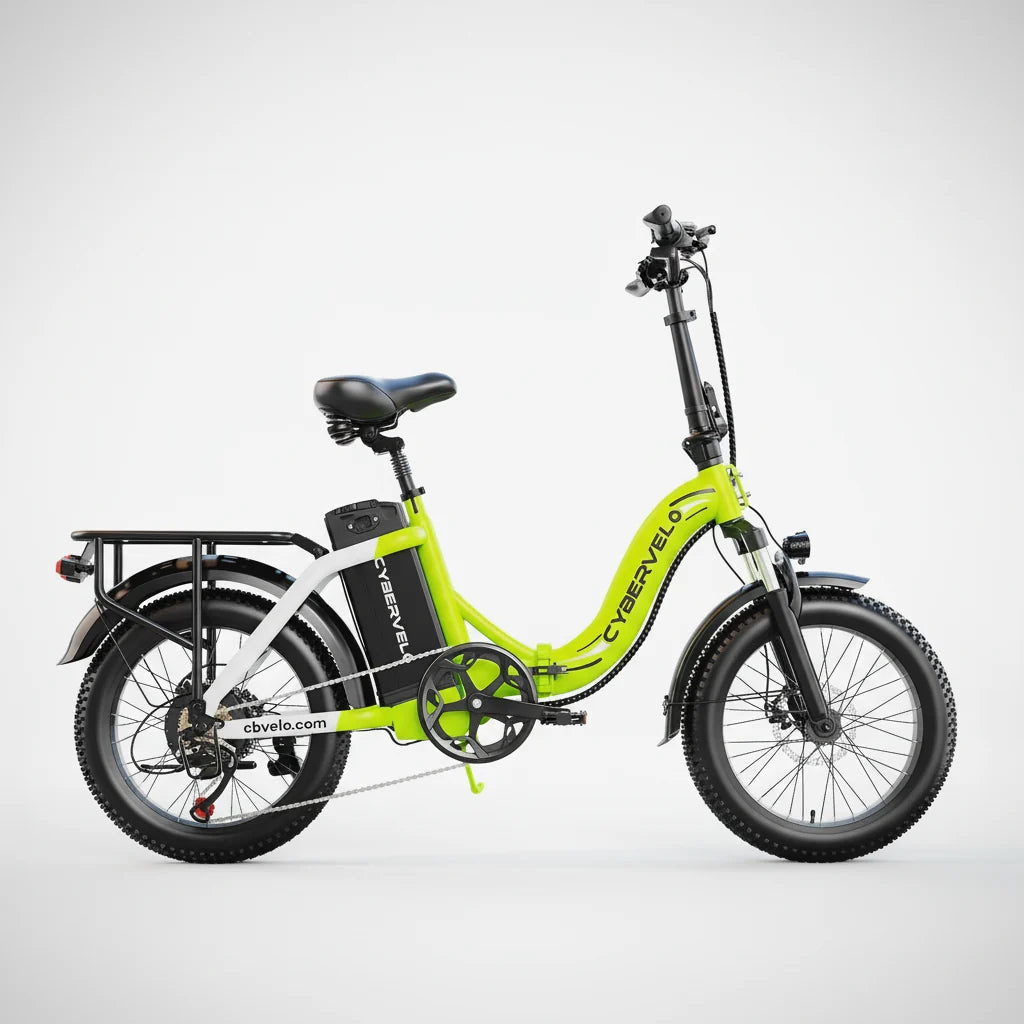 Cybervelo 1000W Foldable Fat Tire E-Bike 48V 20.8Ah Mars700
