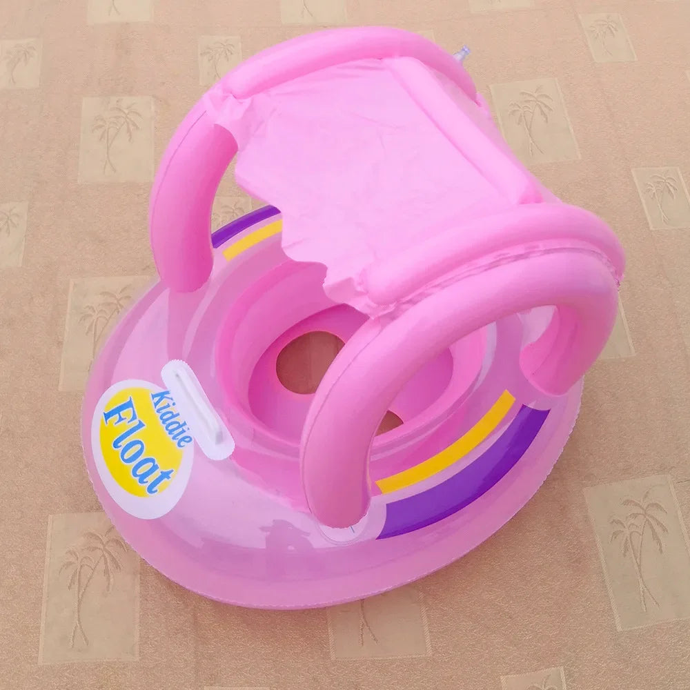 Safe and Fun Baby Swim Ring with Sun Protection