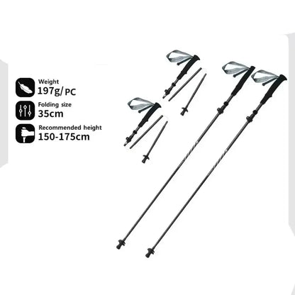 Ultralight & Foldable Trekking Poles For Comfortable Hiking & Trekking