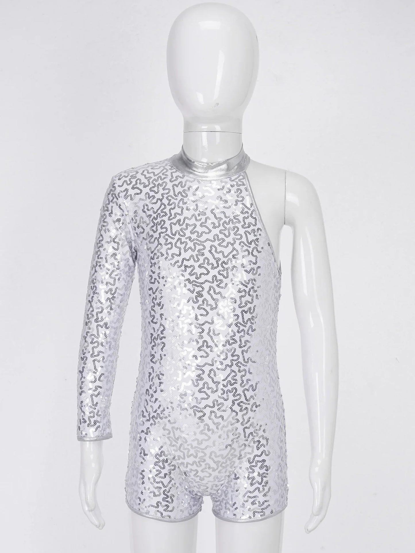 Girls' Ballet Leotard with Sequin Zipper