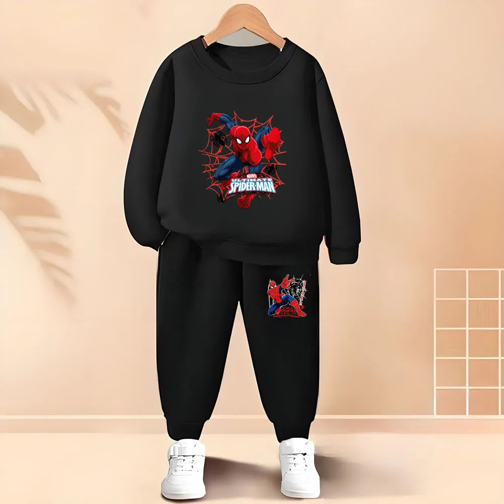 Kids Cartoon Pullover & Sweatpants Set for Spring/Fall