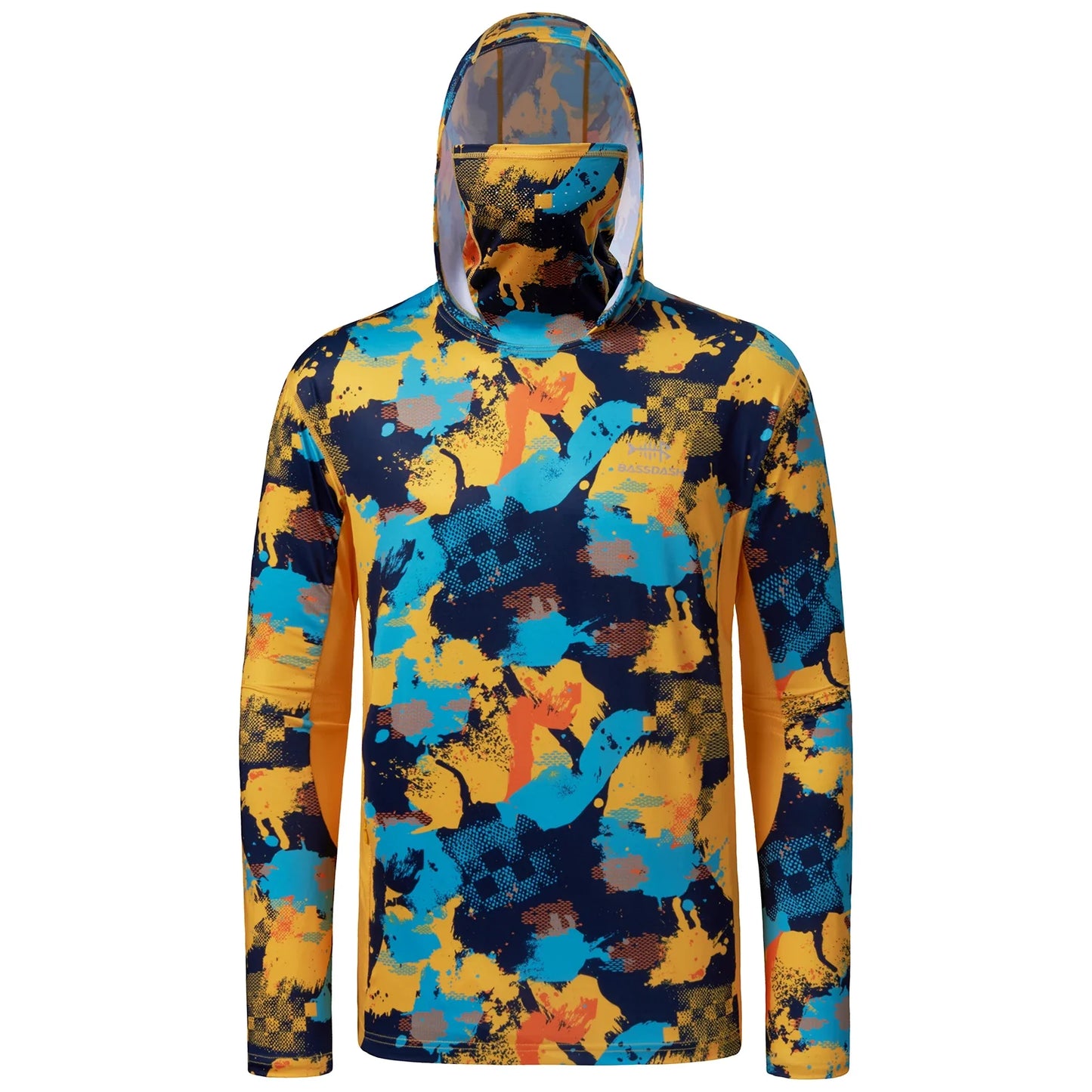Camo Hoodie Shirt with Face Mask