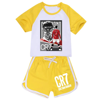 Kids CR7 Sports Suit Boys & Girls Boutique Summer Set