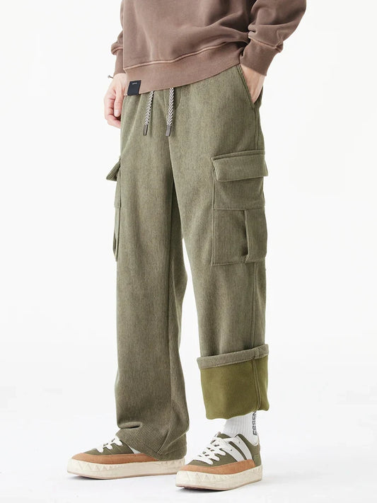 Cozy and Practical Fleece Lined Cargo Pants