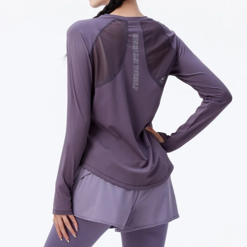 Women’s Loose Fit Long Sleeve Yoga T-Shirt
