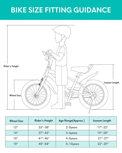 Kids' Bike with Training Wheels & Dual Handbrakes