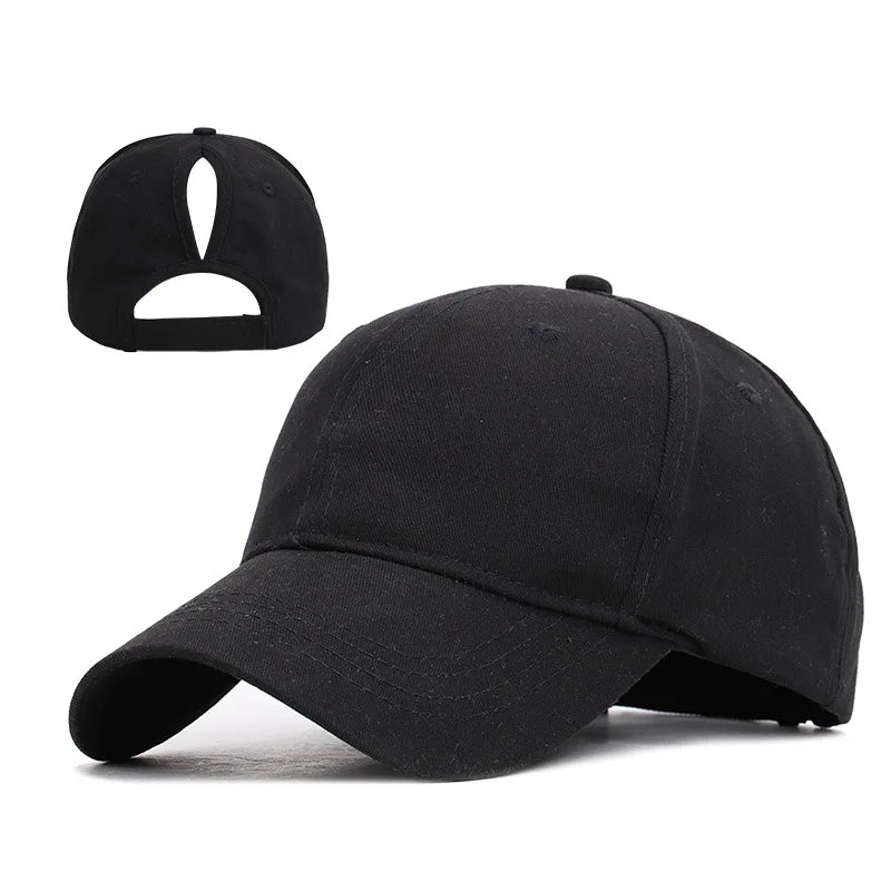 Baseball Cap with Ponytail Slot