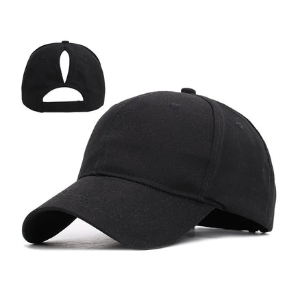 Baseball Cap with Ponytail Slot