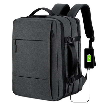 Expandable Waterproof Backpack with USB Port for Laptops