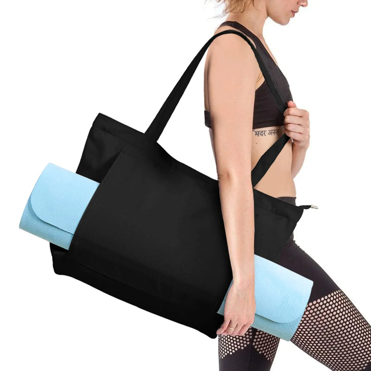 Yoga Bag Canvas Tote Sports & Pilates Mat Carrier for Travel & Gym
