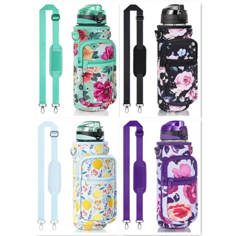 Water Bottle Sleeve with Phone Pouch & Strap | Outdoor Bag