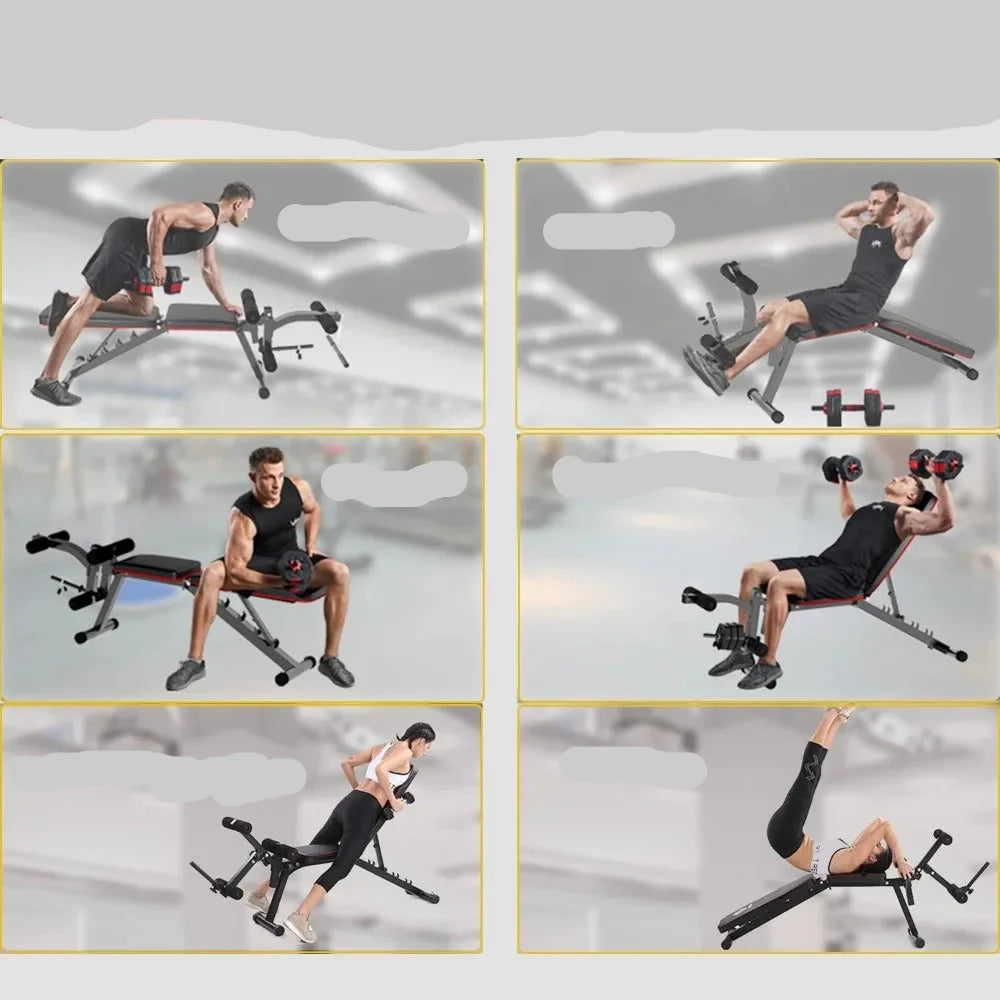 Full-Body Workout Bench with Leg Curl and Extension