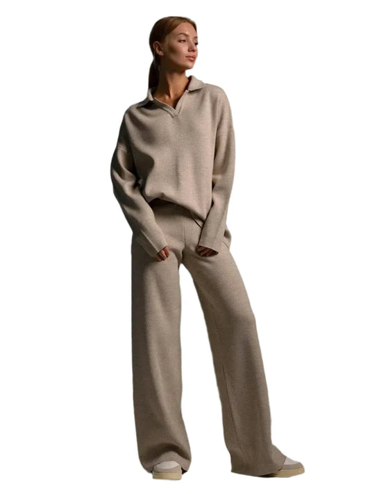 Warm and Chic  Soft Knitted Outfit