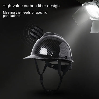 Lightweight Carbon Fiber Safety Helmet with Vents
