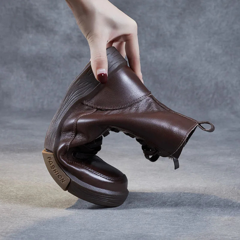 Crafted for Comfort DRKANOL Leather Ankle Boots
