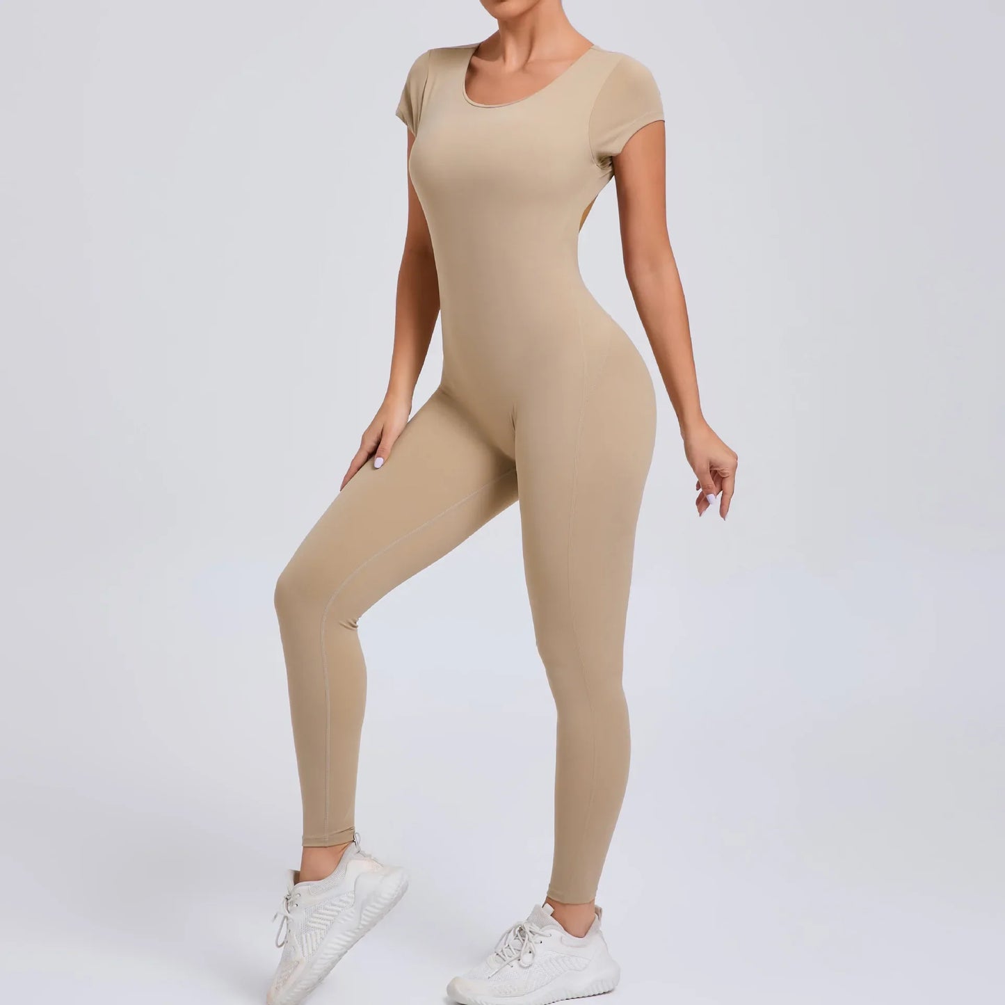 Breathable Yoga Jumpsuit with Hip Lifting Design