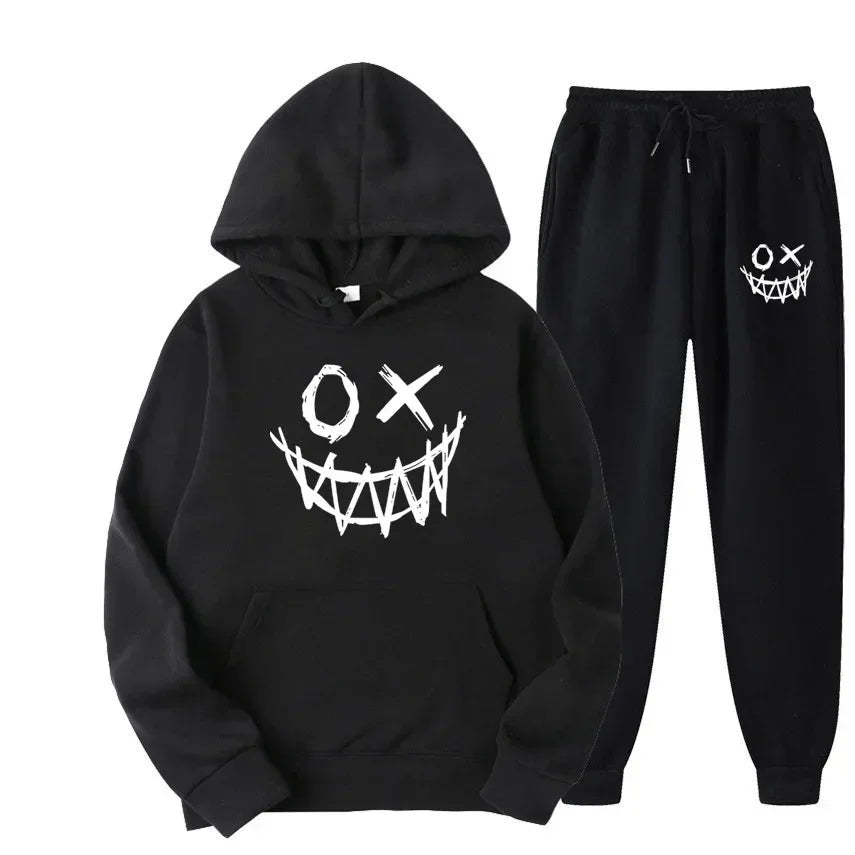 Men's 2-Piece Winter Casual Sweatsuit Fleece Hoodie & Joggers Set