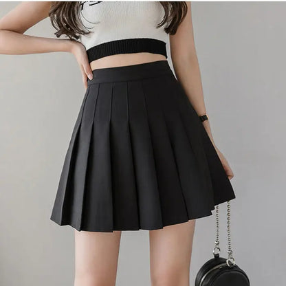 High Waisted A Line Plaid Mini Skirt