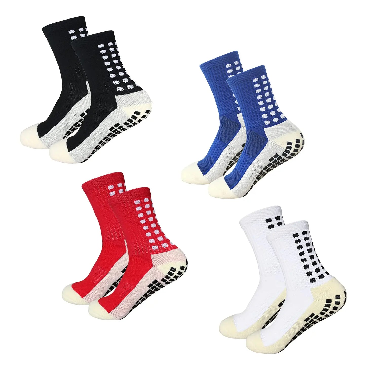 4 Pack Men s Anti Slip Soccer Socks