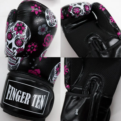 Women’s Leather Kickboxing Protective Training Gloves